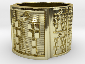 OJUANIALAKENTU Ring Size 14 in 18k Gold Plated Brass