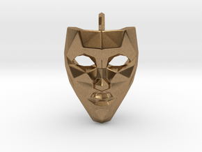 Mask Pendant in Natural Brass