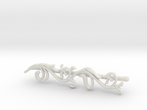 Filigree Bobby Pin in White Natural Versatile Plastic