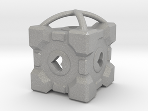 1" Portal Companion Cube Pendant in Aluminum