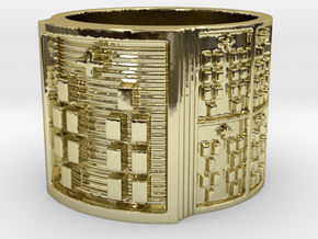 OBARADILA Ring Size 13.5 in 18k Gold Plated Brass