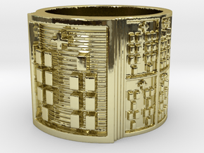 OBARAKANA Ring Size 11-13 in 18k Gold Plated Brass: 12 / 66.5