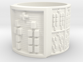 OBARATURA Ring Size 13.5 in White Processed Versatile Plastic