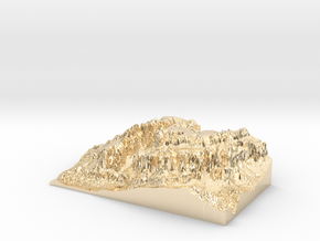 MyTinyDolomites "Gruppo Sella" - Dolomites South M in 14K Yellow Gold