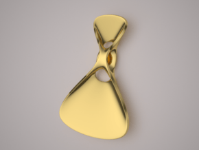 Triple Cube Gold 074 in 14K Yellow Gold