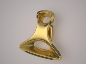 Triple Cube Gold 096 in 14K Yellow Gold