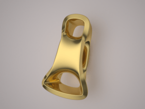 Triple Cube Gold 098 in 14K Yellow Gold