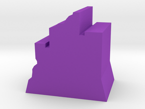 Game Piece, Ruined Fortress in Purple Processed Versatile Plastic