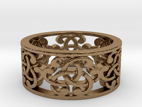 Celtic Knot Ring in Natural Brass
