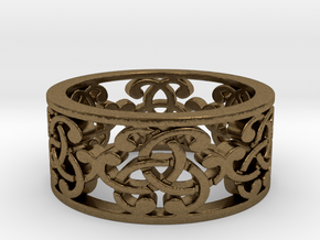 Celtic Knot Ring in Natural Bronze