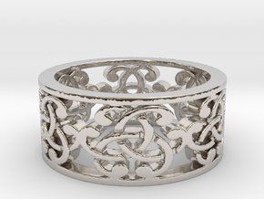 Celtic Knot Ring in Rhodium Plated Brass