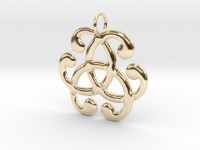 Health Harmony Therapy Celtic Knot in 14k Gold Plated Brass: Medium
