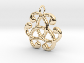 Health Harmony Therapy Celtic Knot in 14k Gold Plated Brass: Small