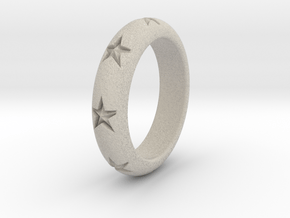Ring Of Stars 14.9mm Size 4 in Natural Sandstone