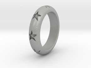 Ring Of Stars 14.9mm Size 4 in Aluminum
