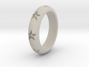 Ring Of Stars 14.1mm Size 3 in Natural Sandstone