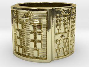 OKANAWORI Ring Size 13.5 in 18k Gold Plated Brass