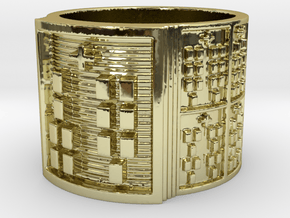 OKANAROSO Ring Size 13.5 in 18k Gold Plated Brass