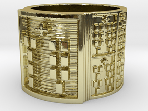 OKANASA Ring Size 13.5 in 18k Gold Plated Brass