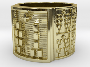 OGUNDAODI Ring Size 13.5 in 18k Gold Plated Brass