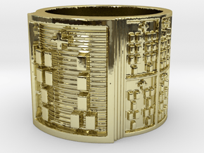 OGUNDALENI Ring Size 11-13 in 18k Gold Plated Brass: 12 / 66.5