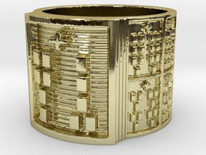 OGUNDALENI Ring Size 13.5 in 18k Gold Plated Brass
