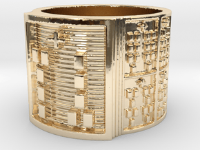 OGUNDAMASA Ring Size 13.5 in 14K Yellow Gold
