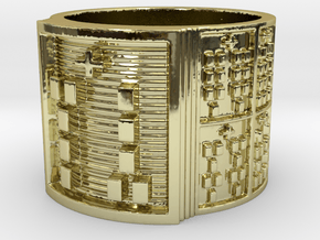 OGUNDAMASA Ring Size 14 in 18k Gold Plated Brass