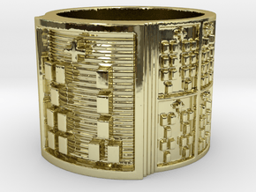OGUNDAKA Ring Size 11-13 in 18k Gold Plated Brass: 12 / 66.5