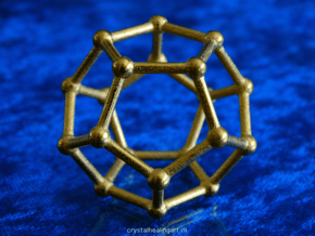 Dodecahedron in Polished Gold Steel