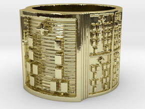 OGUNDAKETE Ring Size 11-13 in 18k Gold Plated Brass: 12 / 66.5