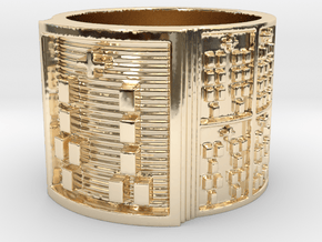 OGUNDAKETE Ring Size 13.5 in 14K Yellow Gold