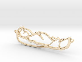 Bishop Mountains in 14k Gold Plated Brass