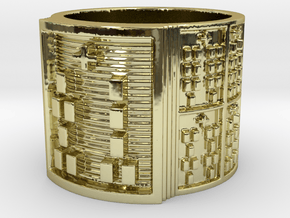 OGUNDASHE Ring Size 11-13 in 18k Gold Plated Brass: 12 / 66.5