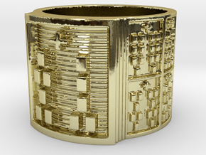 OGUNDASHE Ring Size 13.5 in 18k Gold Plated Brass