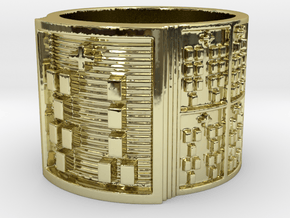 OGUNDAFUN Ring Size 13.5 in 18k Gold Plated Brass