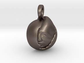 Trapped Head in Polished Bronzed Silver Steel