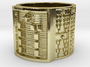 OSALOFOGBEYO Ring Size 11-13 in 18k Gold Plated Brass: 12 / 66.5