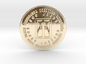I AM that I AM Coin of 7 Virtues Large in 14k Gold Plated Brass