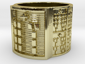 OSAYEKUN Ring Size 13.5 in 18k Gold Plated Brass