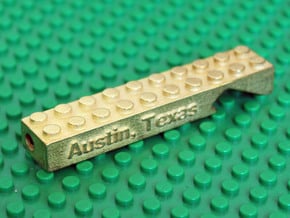 Lego Brick Bottle Opener - Custom in Polished Gold Steel