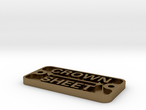 Backhead Crown Sheet Plate, 1.5" scale in Natural Bronze