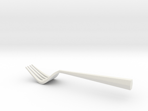 Fork One in White Natural Versatile Plastic