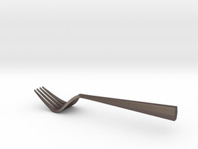 Fork One in Polished Bronzed Silver Steel