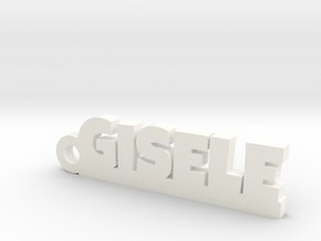 GISELE Keychain Lucky in White Processed Versatile Plastic