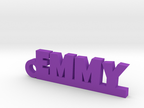 EMMY Keychain Lucky in Polished Bronzed Silver Steel