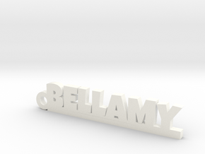 BELLAMY Keychain Lucky in Rhodium Plated Brass