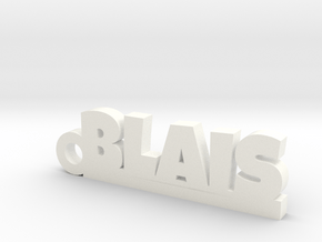 BLAIS Keychain Lucky in White Processed Versatile Plastic