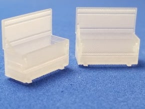 Rigid 60 R Open 2 Pack 1-87 HO Scale in Tan Fine Detail Plastic