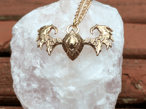 G'hanir, Warden's Crown Pendant in Polished Bronze